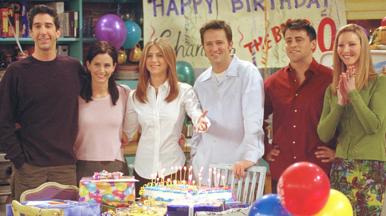 The Friends celebrating a birthday