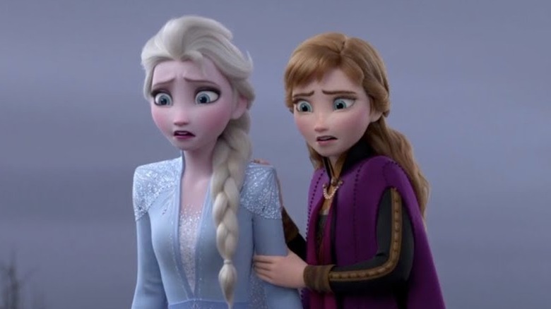 Elsa and Anna look worried