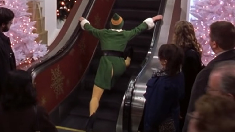 Buddy on the escalator