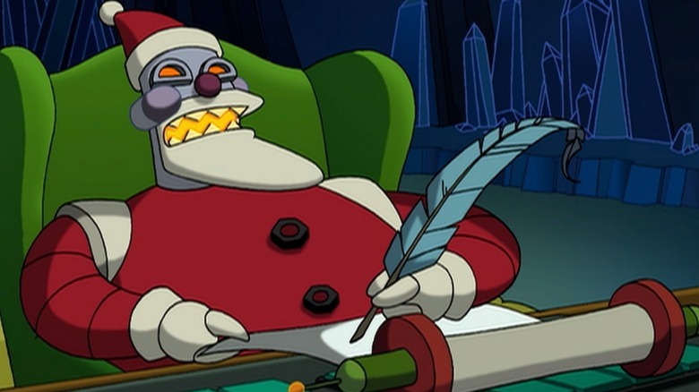 Robot Santa writing