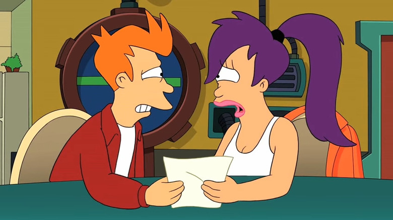 Fry and Leela are shocked