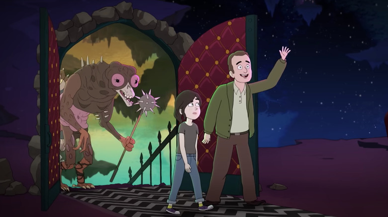 Chrissy, Satan, and monster in Little Demon