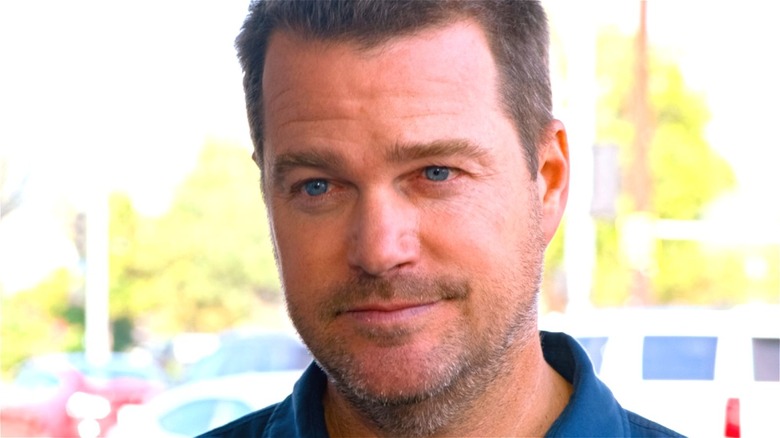 G. Callen blue shirt stubble