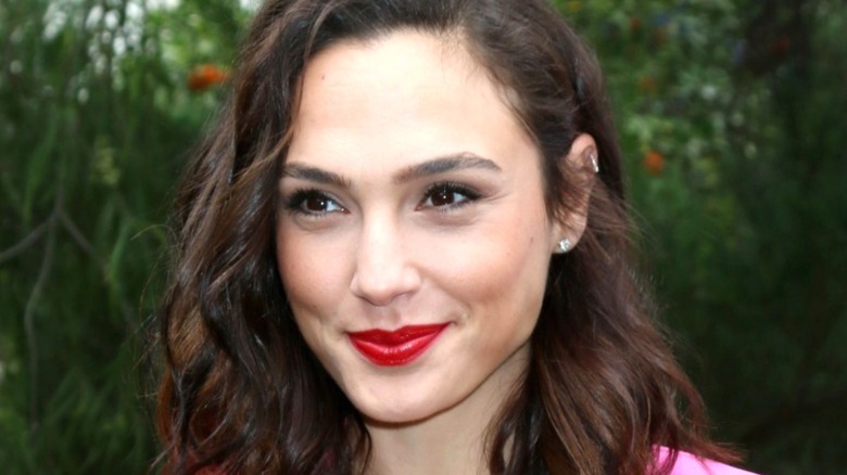 Gal Gadot wearing red lipstick at premiere