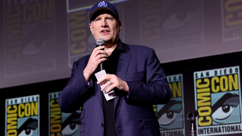 Kevin Feige speaking at Comic-Con