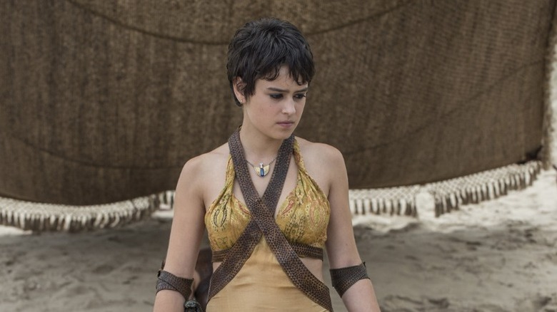 Tyene Sand looks distraught