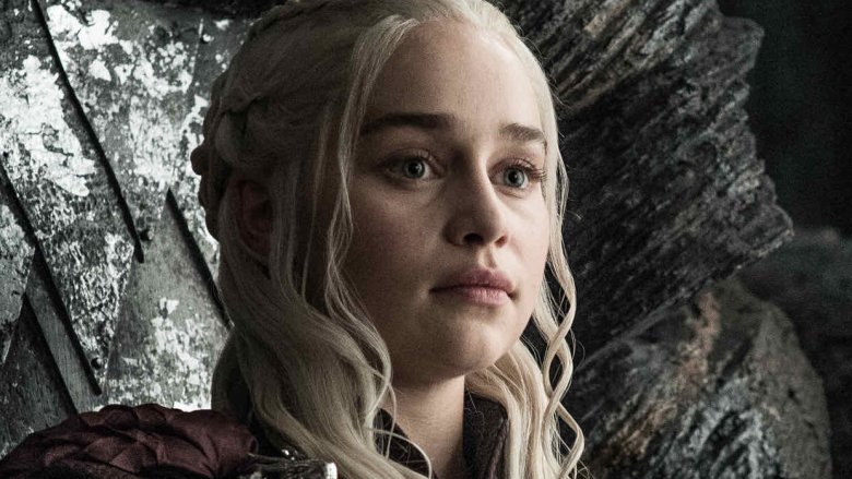 Emilia Clarke as Daenerys Targaryen on Game of Thrones
