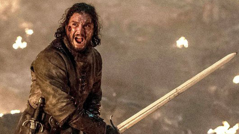 Jon Snow wielding Longclaw