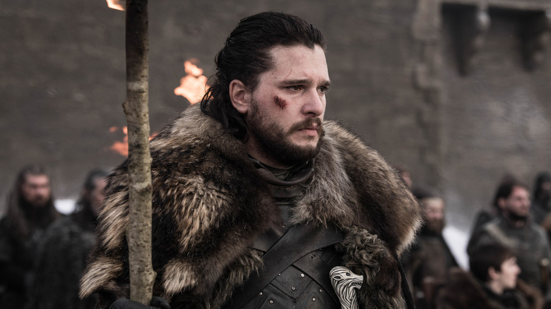 Jon Snow cut on cheek