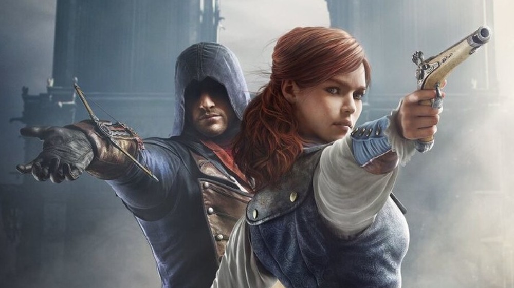 Arno and Elise, weapons drawn
