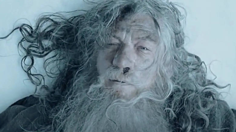 Gandalf lands after Balrog fight