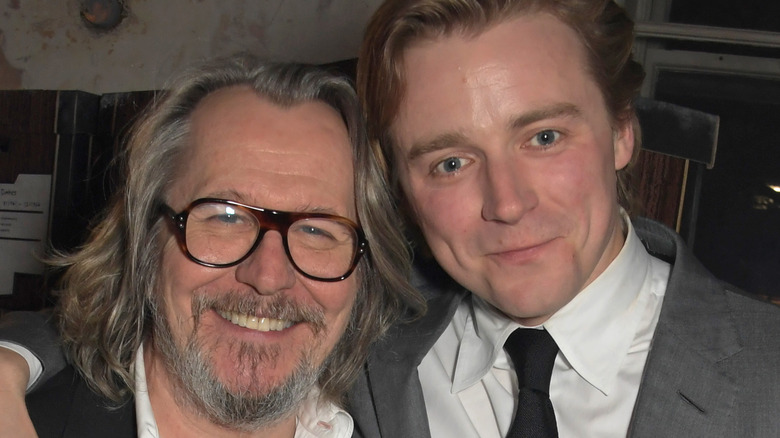 Gary Oldman and Jack Lowden posing together