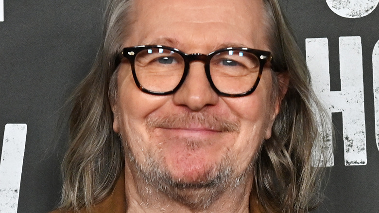 Gary Oldman poses for Slow Horses press