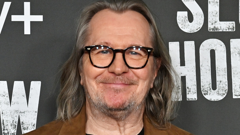 Gary Oldman poses for Slow Horses press