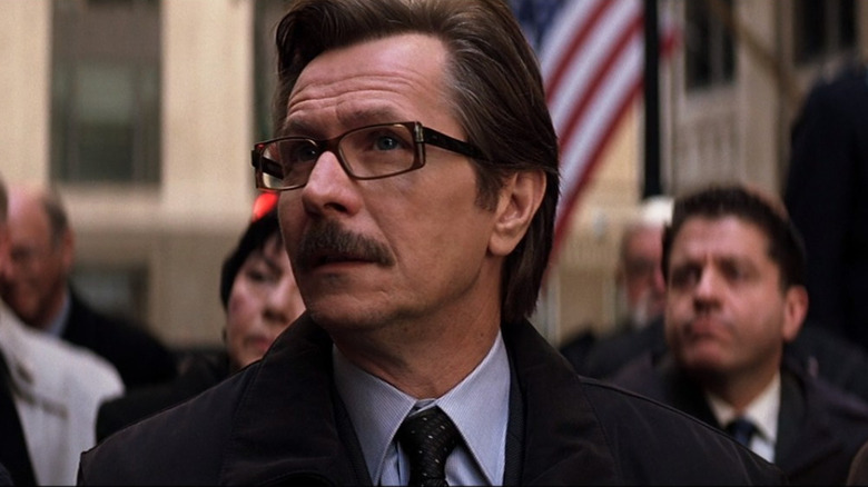 Commissioner Gordon attending a funeral
