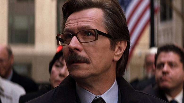 Commissioner Gordon attending a funeral