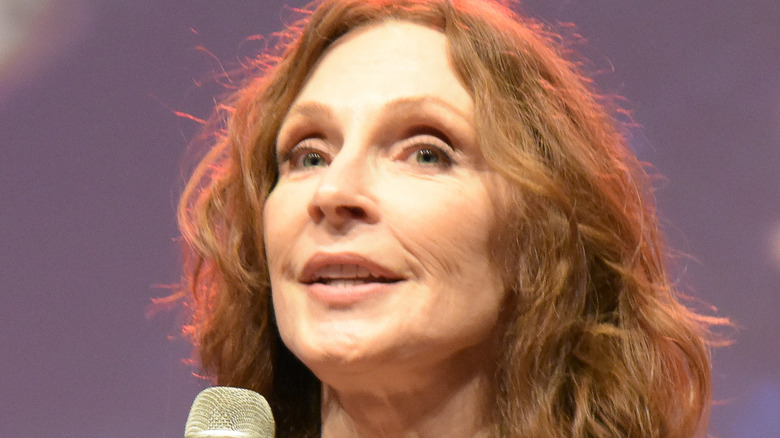 Gates McFadden speaking microphone