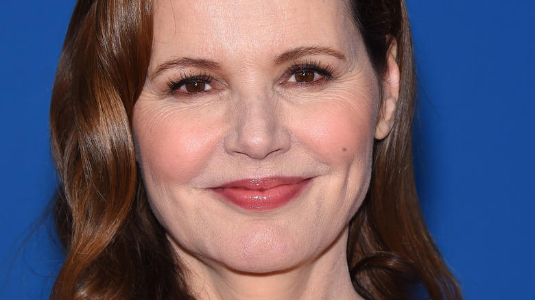 Geena Davis smirks