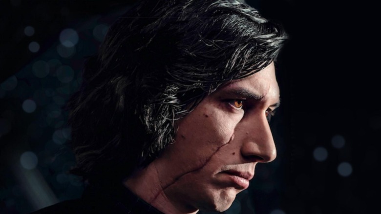 Adam Driver Kylo Ren scar angry