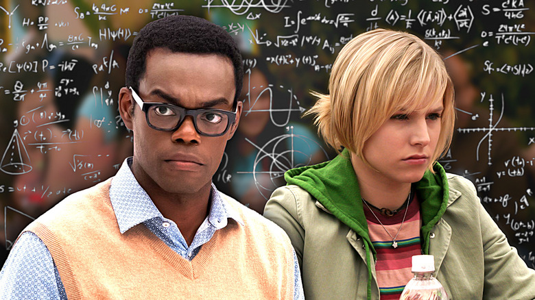 Chidi and Veronica calculating