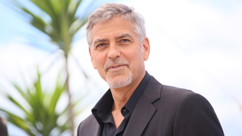 George Clooney smirks