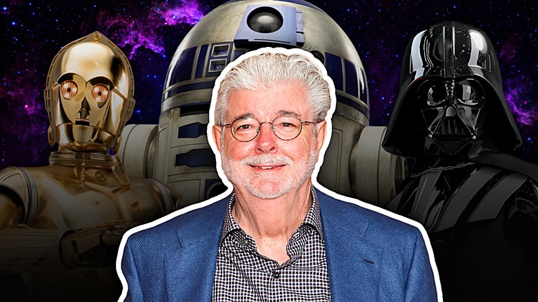 George Lucas with three characters