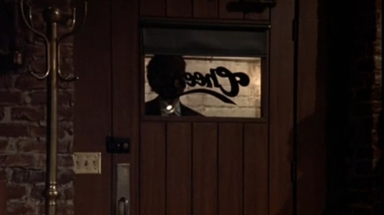 Bob Broder in the shadows in "Cheers"