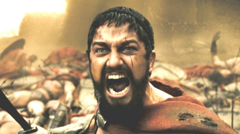 Leonidas screaming in 300