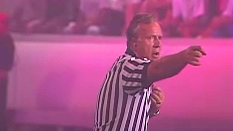 American Gladiators referee pointing