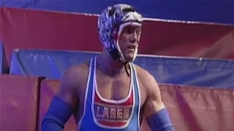 An American Gladiator getting ready