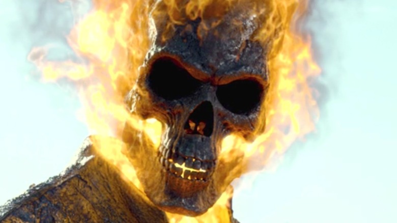 Ghost Rider in fiery combat