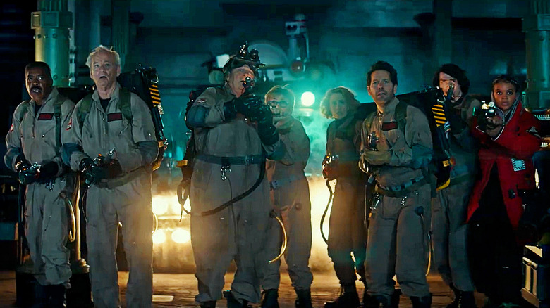 The entire Ghostbusters team