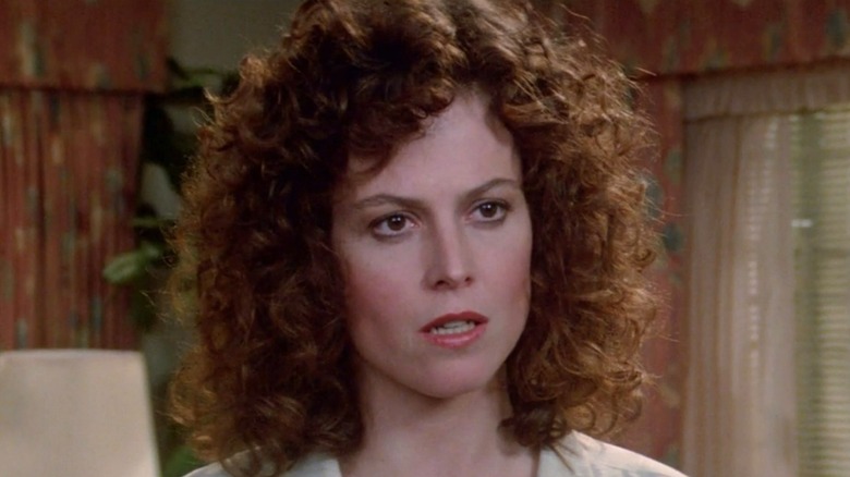 Sigourney Weaver looking scared