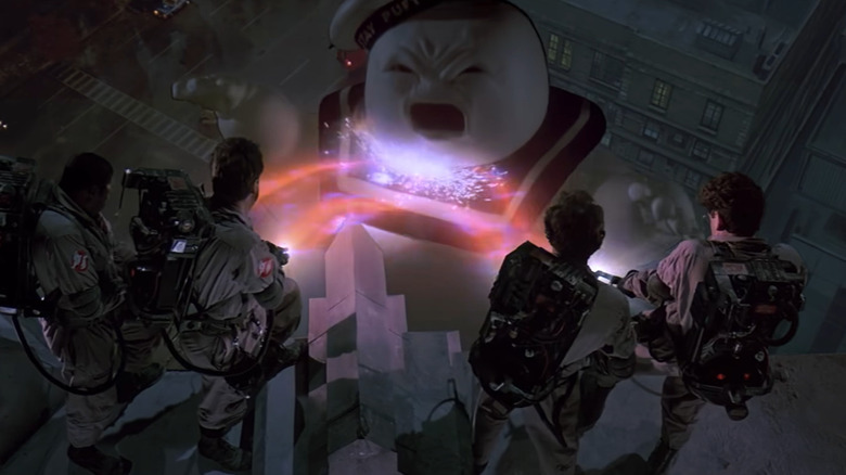 Ghostbusters blasting Mister Stay-Puft