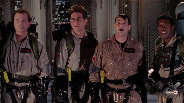 The Ghostbusters slimed and surprised