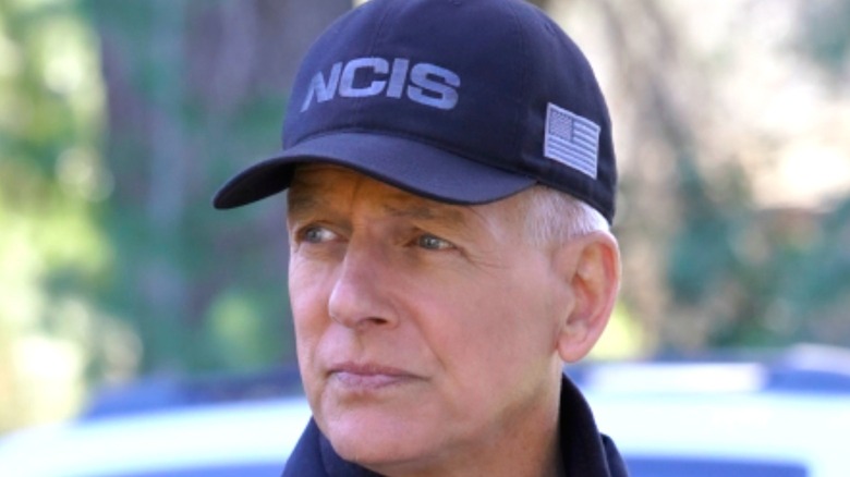 Gibbs wearing NCIS hat