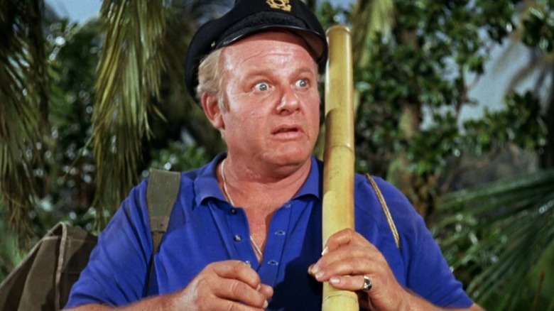 The Skipper looking confused on Gilligan's Island