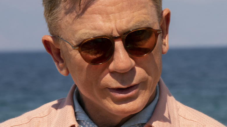 Daniel Craig in Glass Onion wearing sunglasses