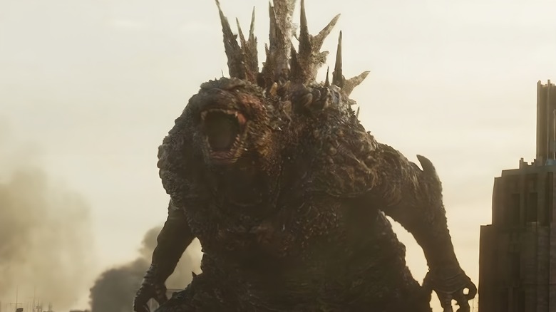 Godzilla roaring