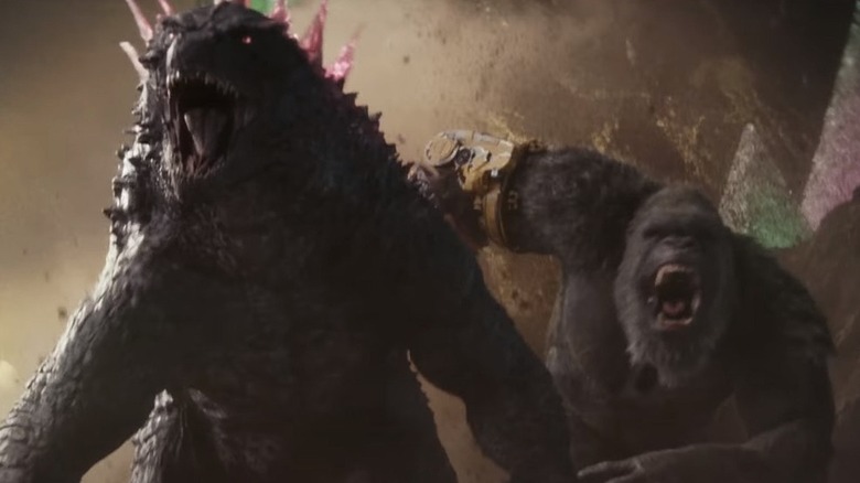 Godzilla and King Kong charging