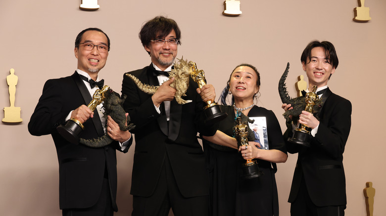 Takashi Yamazaki and team celebrating