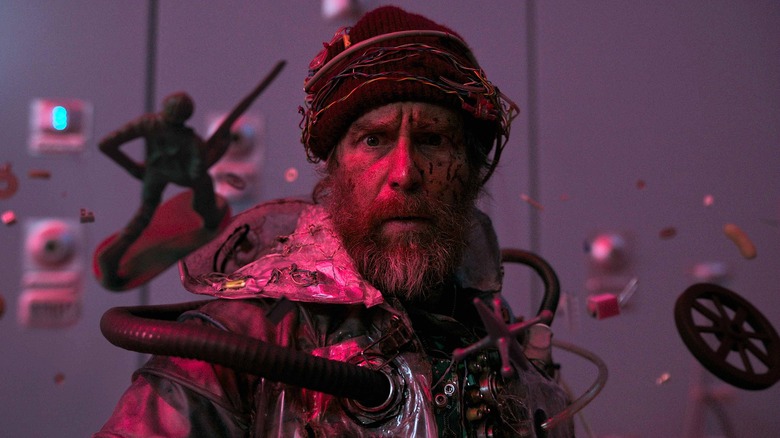 Objects float around The Man from the Future in 