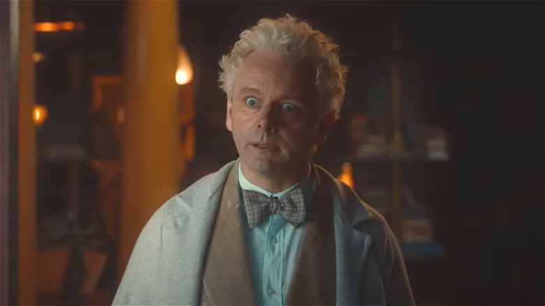 Aziraphale looking concerned 