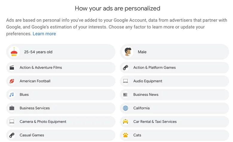 Google Ads Personalization. Image: slashgear