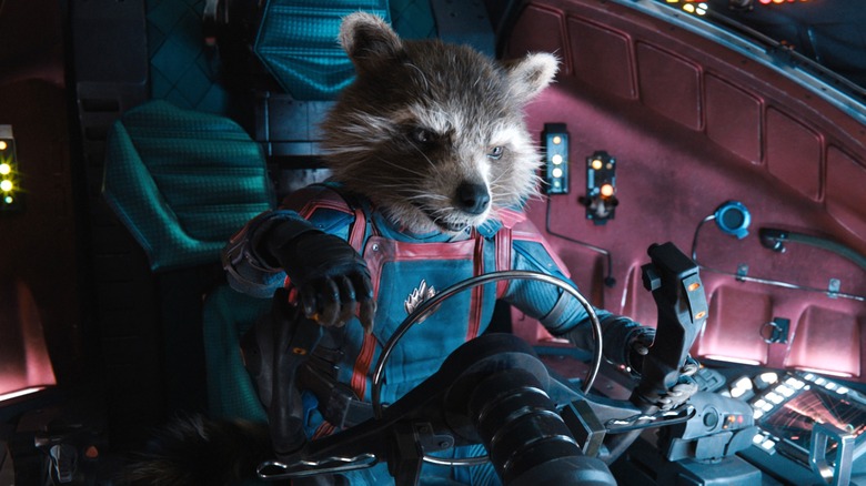 Rocket commands his ship 