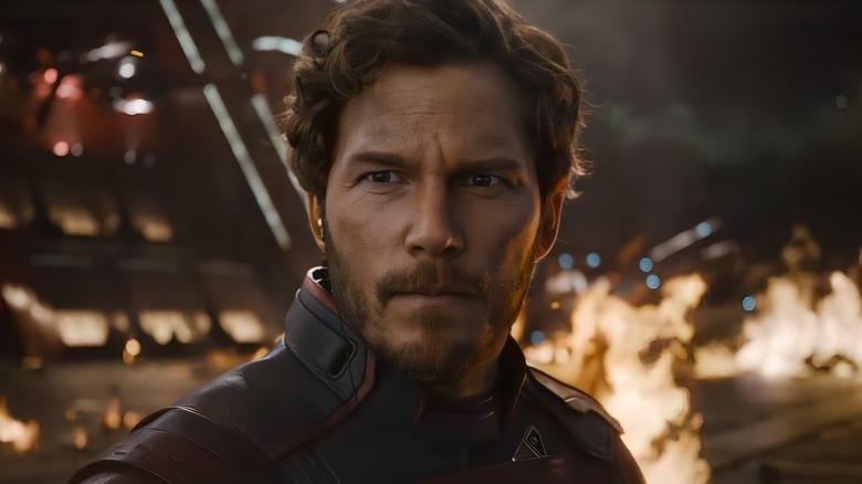 Star-Lord staring forward