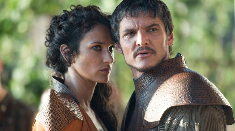 Ellaria Sand and Oberyn Martell outside