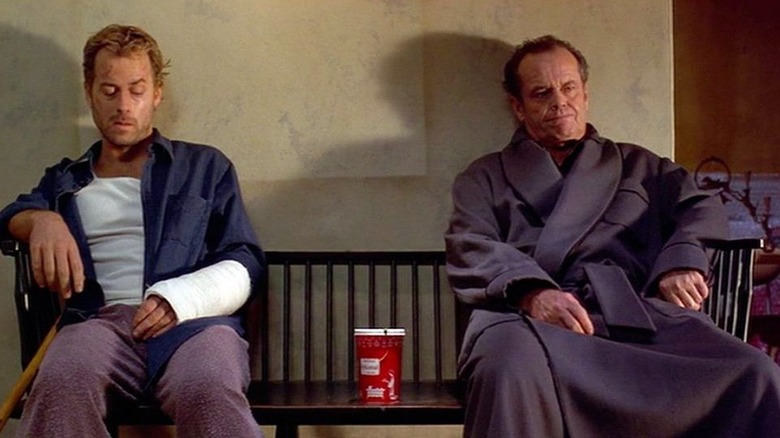 Simon Bishop Melvin Udall sitting bench