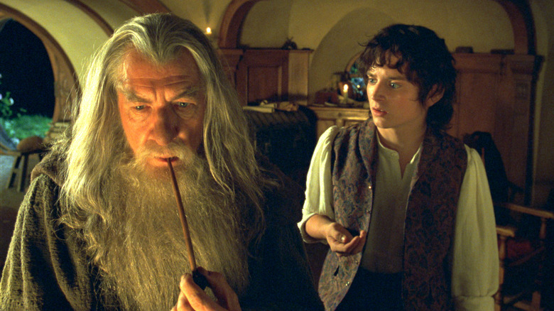 Frodo and Gandalf talk