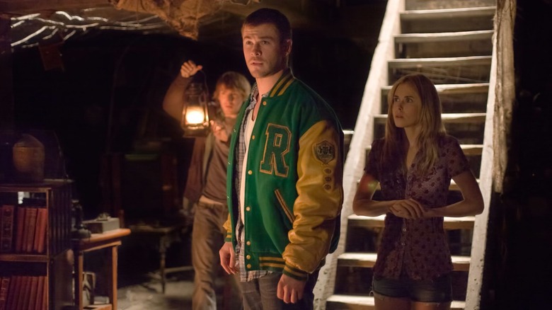 Teens explore creepy cabin's basement
